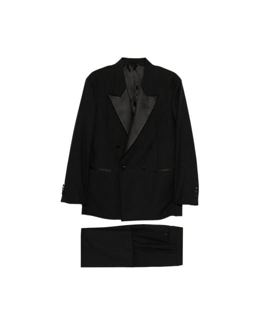 Reveres 1949 Black Double Breasted Suits for men