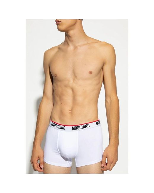 Moschino Marken-boxershorts 2er-pack in White für Herren