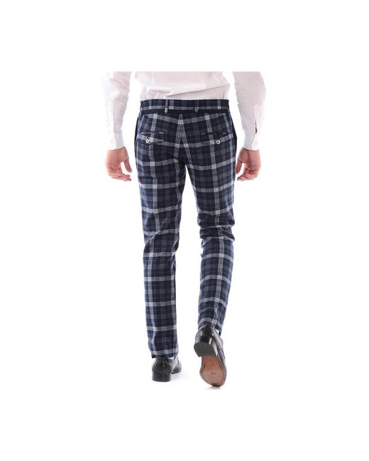 Daniele Alessandrini Blue Slim-Fit Trousers for men