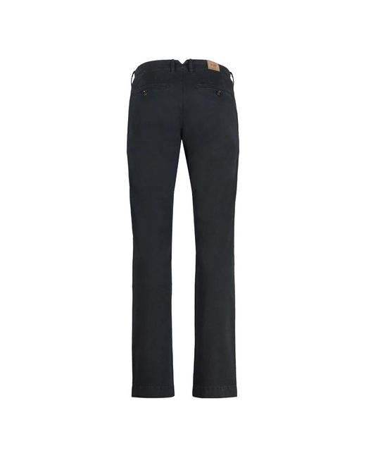 Moorer Broeken ,Blauw ,Katoen Katoenen Chino Broek Met Zakken in het Blue voor heren