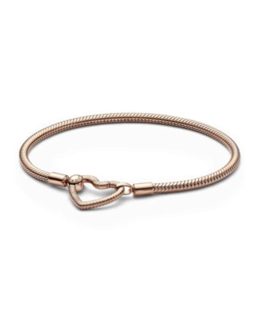 Pandora Metallic Roségold Herzverschluss Armband
