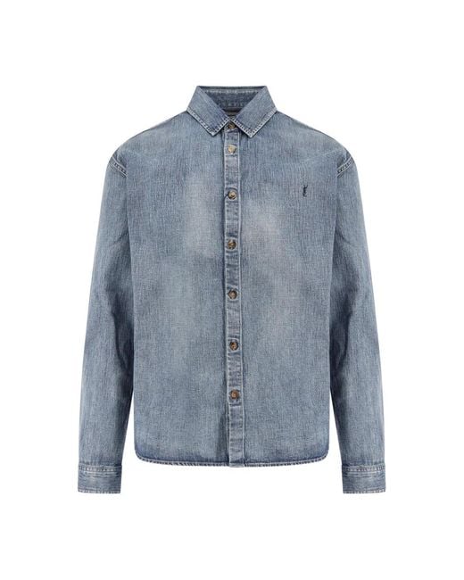 Saint Laurent Denim Shirts in het Blue voor heren