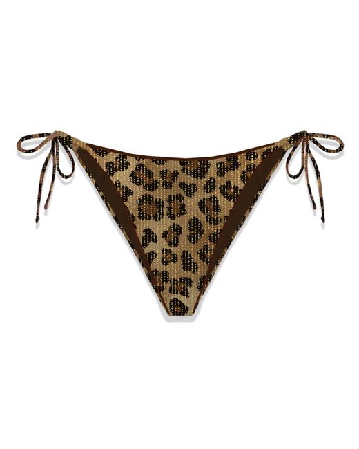 Mc2 Saint Barth Badmode ,Bruin ,Marielle Overlock Bikini in het Natural