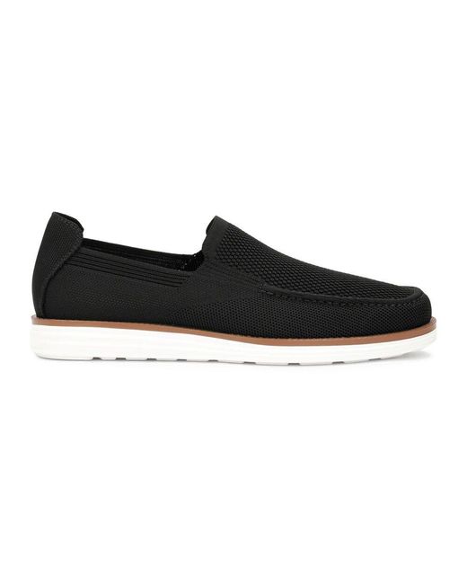Kazar Slip-On Schwarze Stretch-Stoff Halbschuhe in Black für Herren