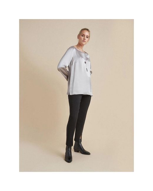 Elena Miro Gray Blouses