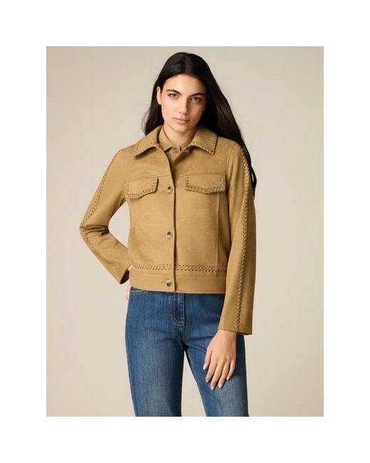 Light Jackets Oltre de color Natural