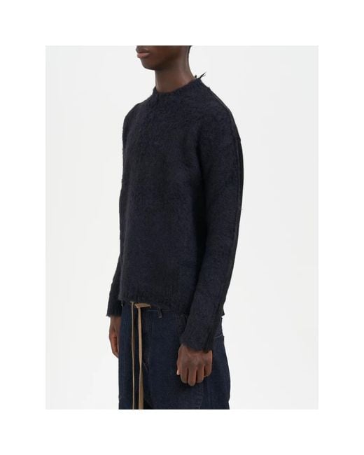 Uma Wang Blue Round-Neck Knitwear