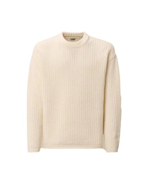 C P Company Natural Round-Neck Knitwear for men