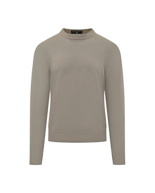 FILIPPO DE LAURENTIIS Gray Round-Neck Knitwear for men