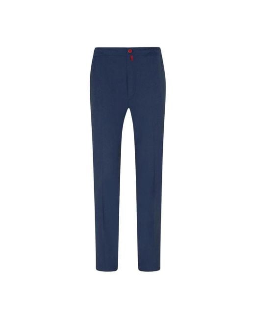 Kiton Broeken ,Blauw ,Katoen Relaxte Katoenen Broek in het Blue voor heren