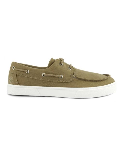 Timberland Green Boat Shoes for men