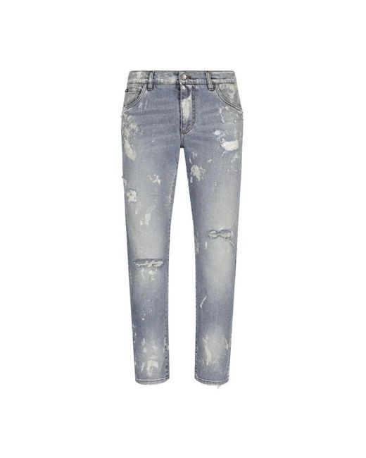Dolce & Gabbana Blue Slim-Fit Jeans for men