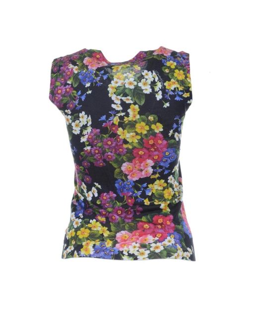 Dolce & Gabbana Blue Round-Neck Knitwear