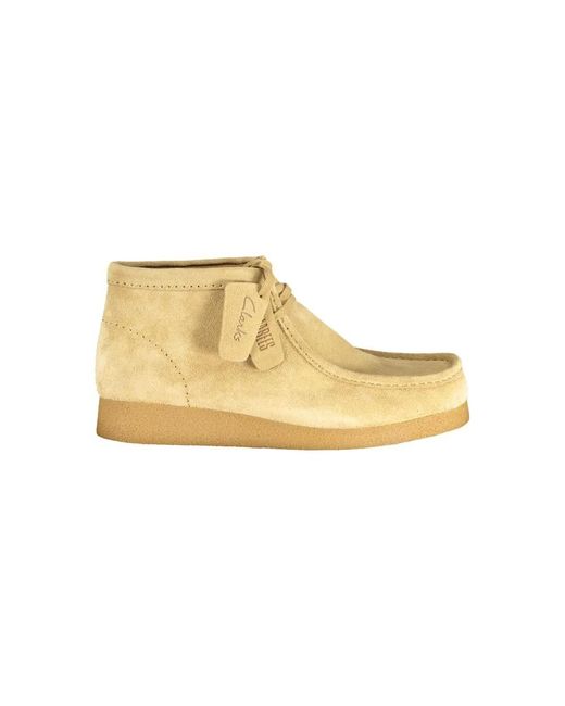 Clarks Leren Sneaker in het Natural voor heren