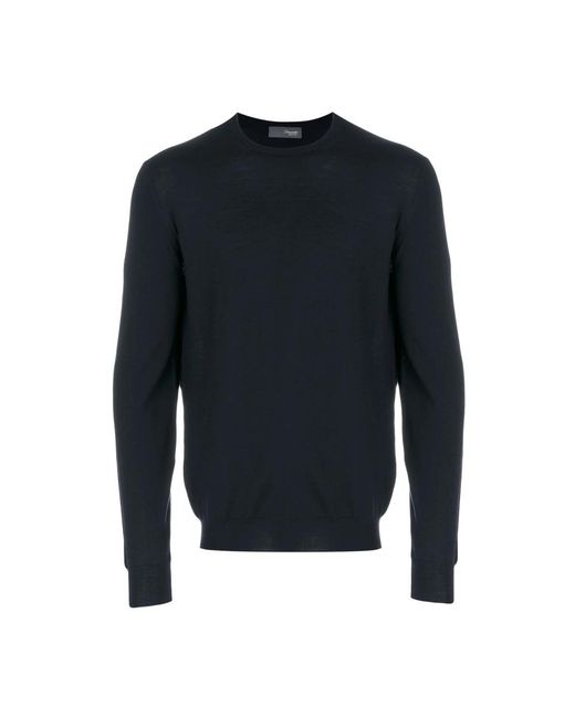 Drumohr Blue Round-Neck Knitwear for men