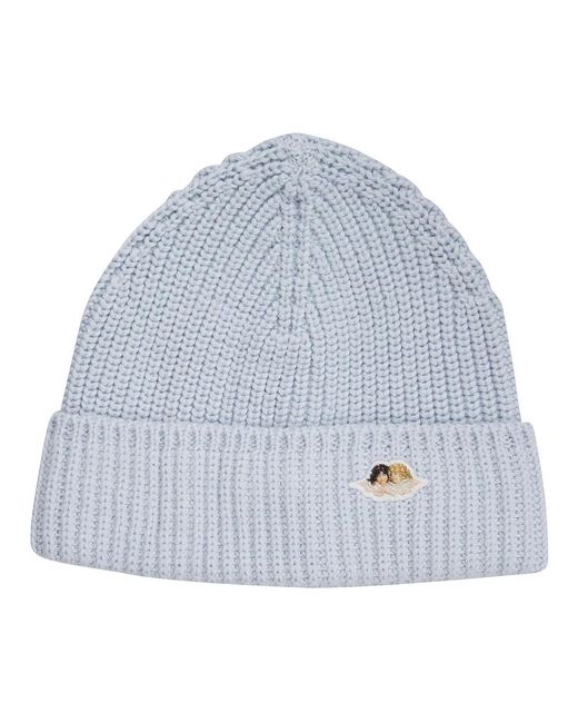 Fiorucci Blue Gerippte Wollmütze Hut