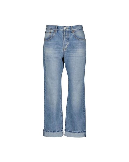 Victoria Beckham Blue Denim straight cut jeans blau gewaschen