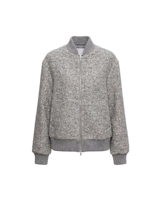 Peserico Gray Bomber Jackets