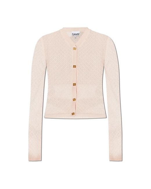 Ganni Natural Cardigans