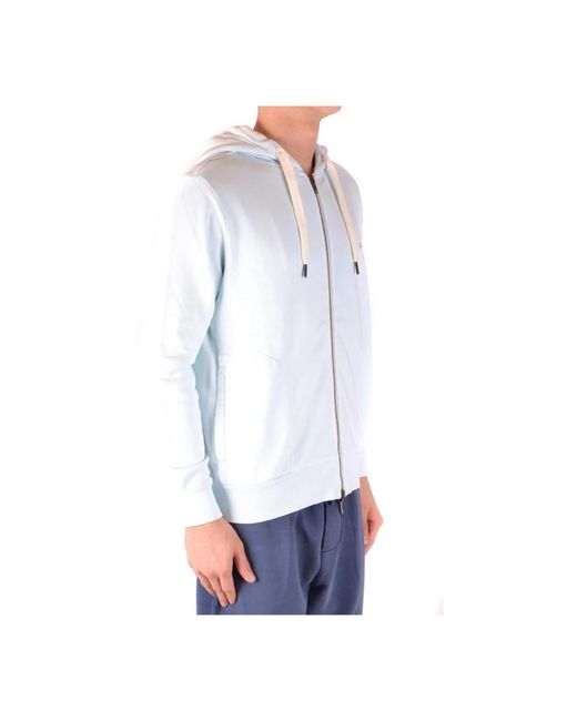 Sun 68 Blauw Trainingsshirt Met Rits En Capuchon in het White voor heren