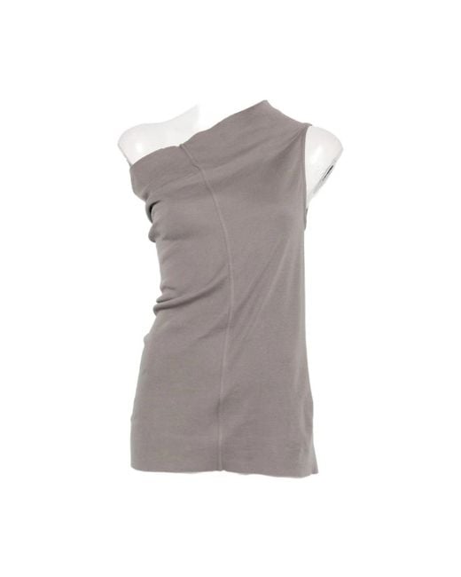 Rick Owens Brown Sleeveless Tops