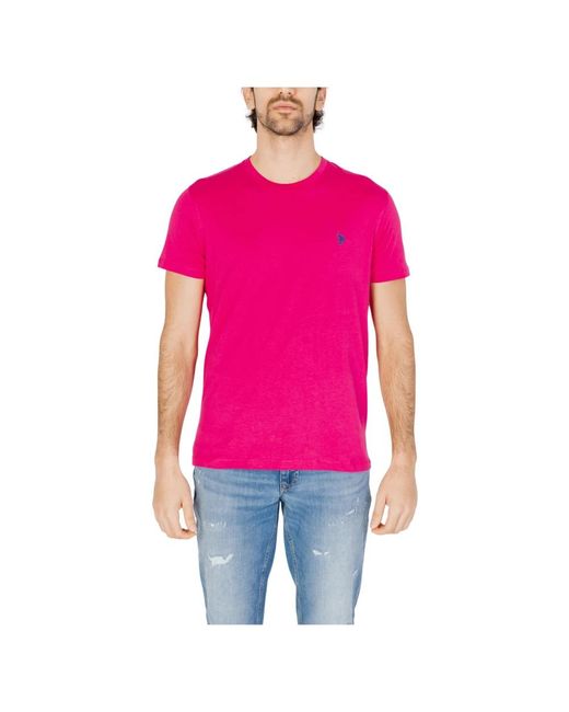 U.S. POLO ASSN. Pink T-Shirts for men