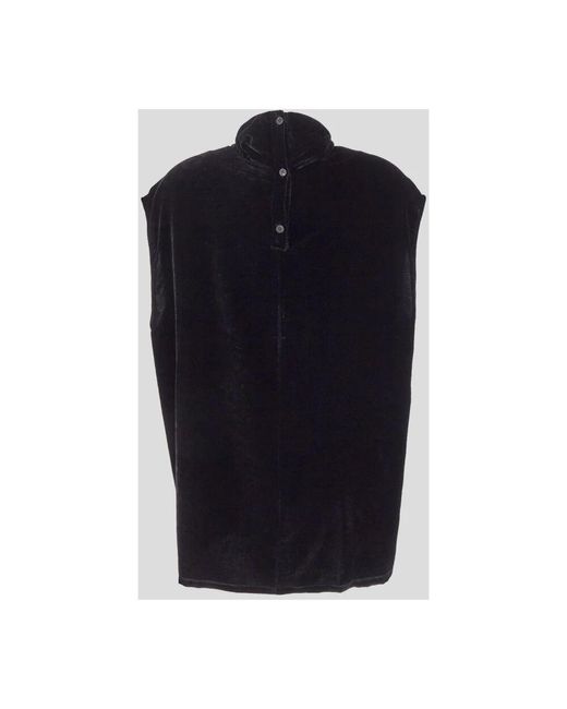 Rick Owens Blue Seiden-viskose t-top