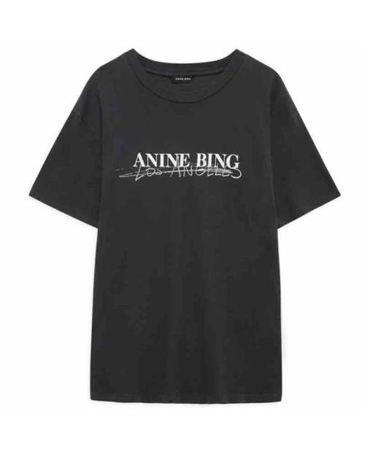 Tops > t-shirts Anine Bing en coloris Black