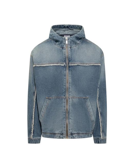 Marcelo Burlon Jassen ,Blauw ,Stenen Jas in het Blue voor heren