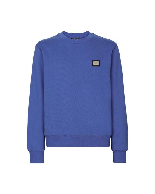 Dolce & Gabbana Blue Sweatshirts for men