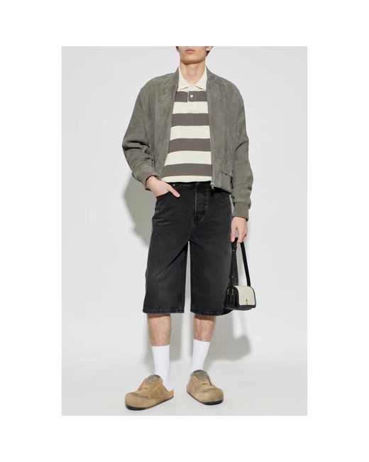 AMI Black Denim Shorts for men