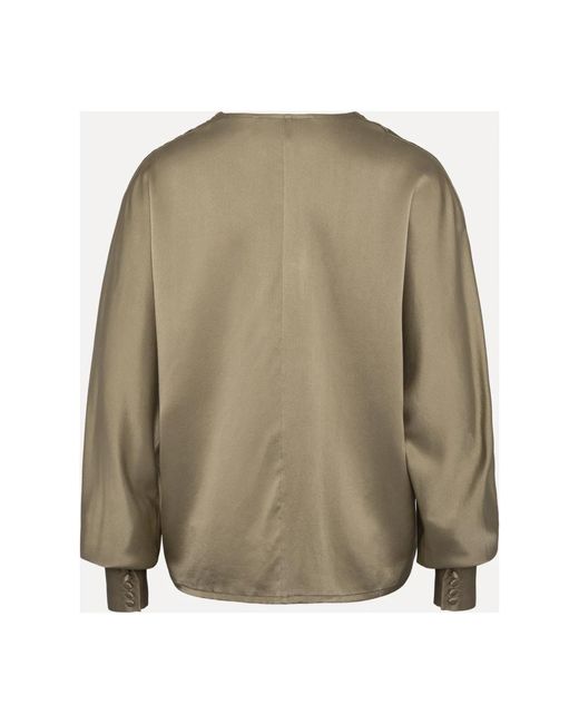 Envelope Overhemden ,Groen ,Zijden Cannes Blouse Olijf in het Green