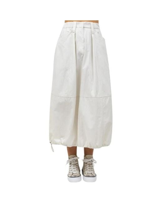 Brunello Cucinelli White Midi Skirts