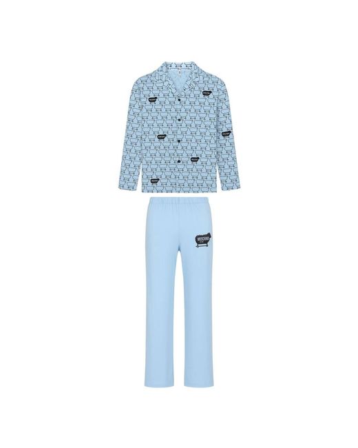 Moschino Underwear Lange Pyjama Set in het Blue