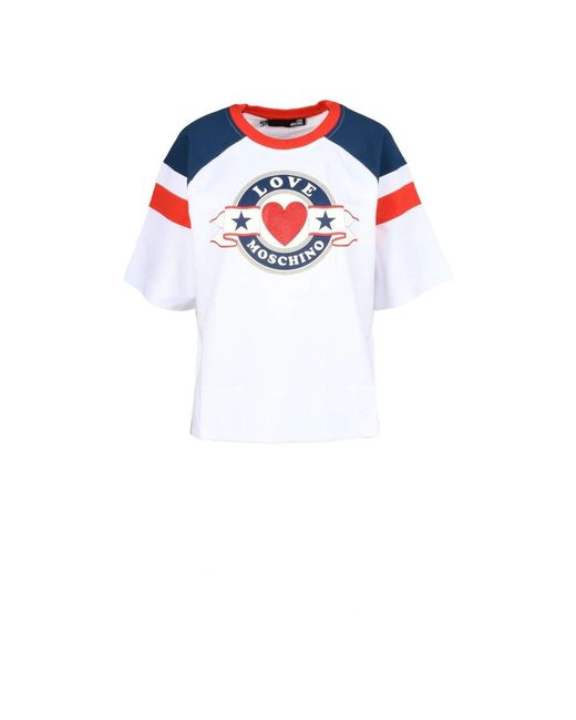 Maglione in cotone di Love Moschino in White