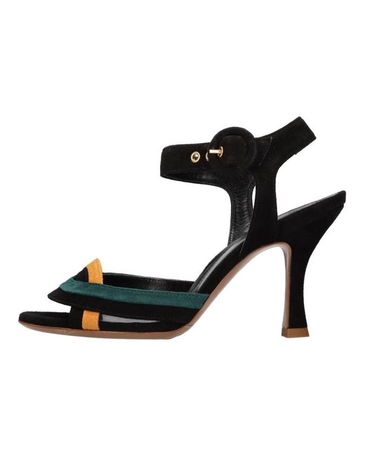 Relac Black High Heel Sandals