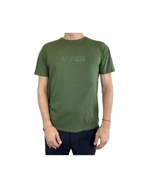 Aspesi Grünes t-shirt mit kurzen ärmeln in Green für Herren