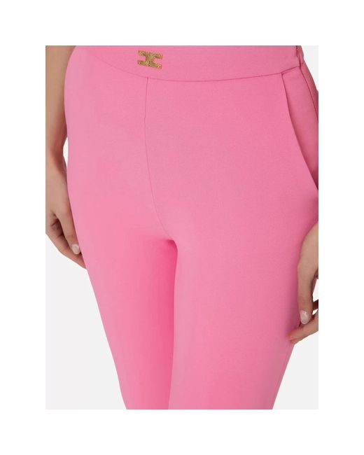 Elisabetta Franchi Pink Cropped Trousers