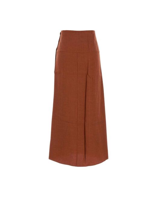 LeKasha Brown Midi Skirts