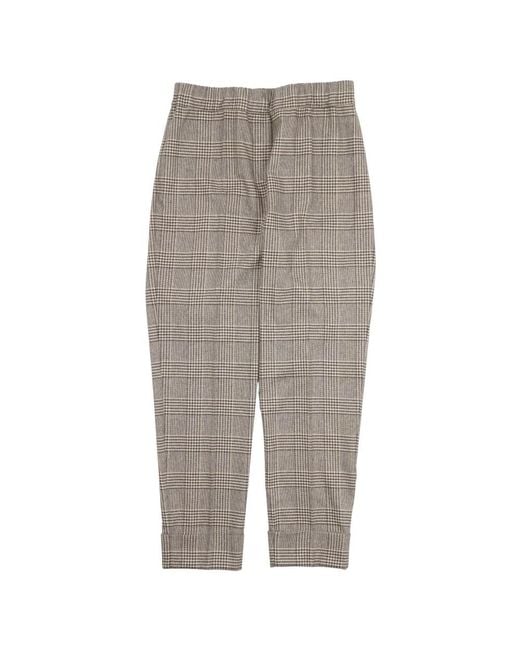D.exterior Gray Cropped Trousers