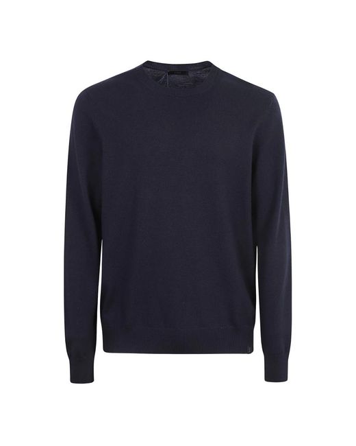 Fay Blue Round-Neck Knitwear for men