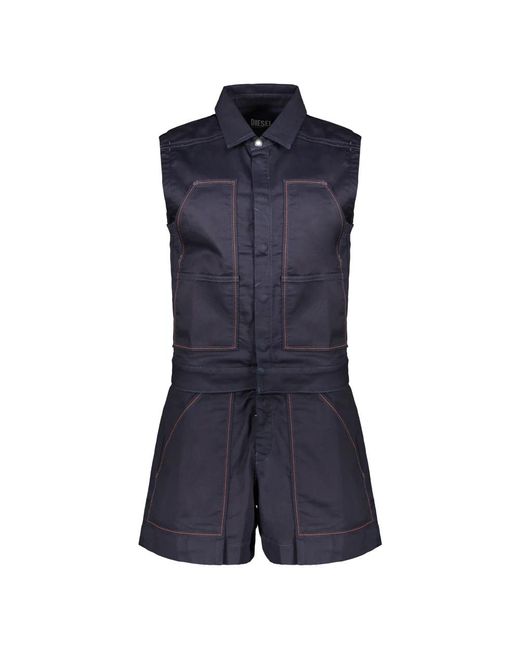 DIESEL Blue Playsuits
