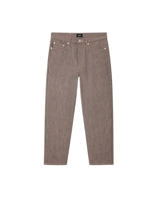 A.P.C. Brown Straight Fit Jeans for men