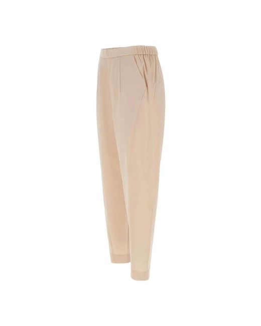 Elena Miro Natural Straight Trousers