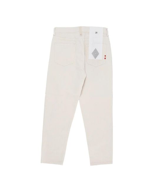 AMISH White Straight Fit Jeans for men
