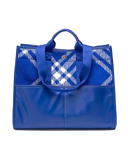 Tote Bags Burberry de color Blue