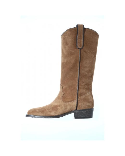 Via Roma 15 Brown Cowboy Boots