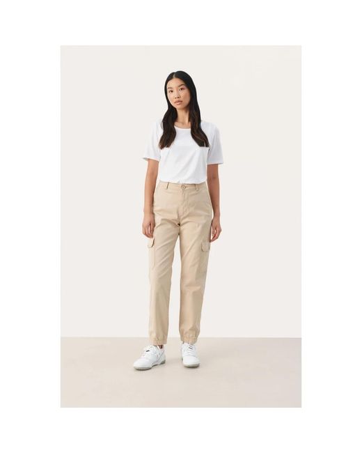 Part Two Natural Tapered Trousers