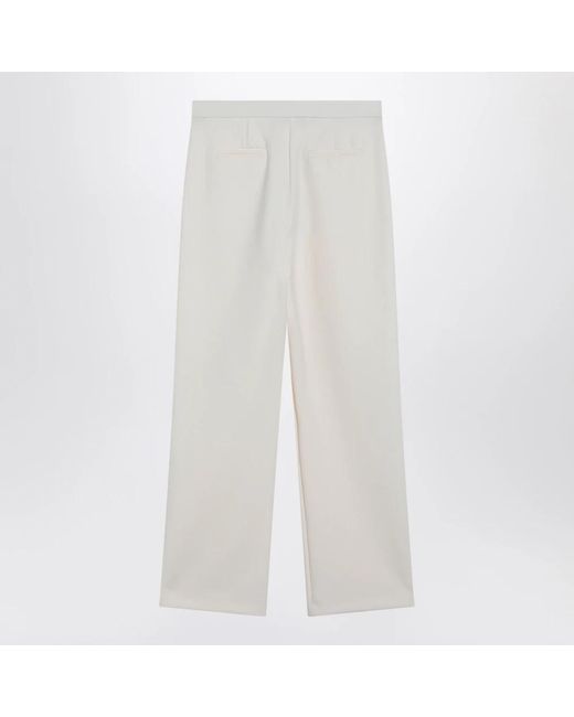 Max Mara White Wide Trousers