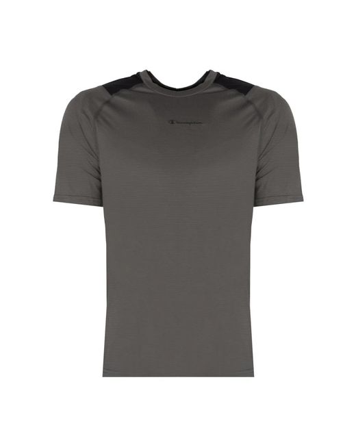 Champion Tops ,Grijs ,Klassieke Tech Tee Voor Dagelijks Gebruik in het Gray voor heren